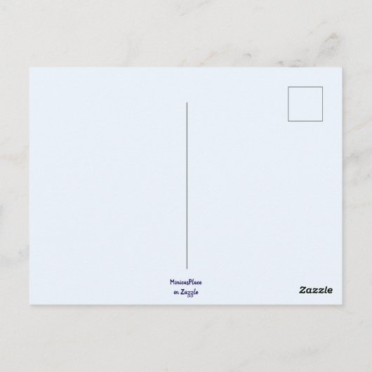 White Owl Moonlight Thinking of You Greeting Card ポストカード (裏面)