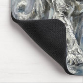 White Panther Mousepad – Ethereal Majesty Desk Art マウスパッド (コーナー)