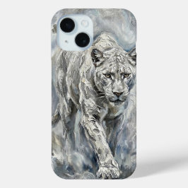 White Panther Phone Case – Ethereal Majesty Collec iPhone 15ケース