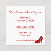 White Paper Gift Bag With Ribbons スクエア名刺 (裏面)