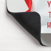 White Paper Gift Bag With Ribbons マウスパッド (コーナー)