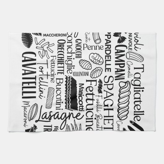 White Pasta  キッチンタオル (横)
