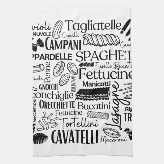 White Pasta  キッチンタオル (縦)