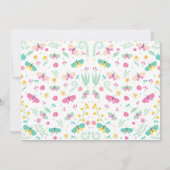 White Pastel Butterfly Girl’s Garden Photo サンキューカード (裏面)