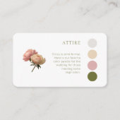 White | Pastel Rose Wedding Attire Dress Code エンクロージャーカード (正面)