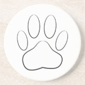 White Paw Print コースター (正面)