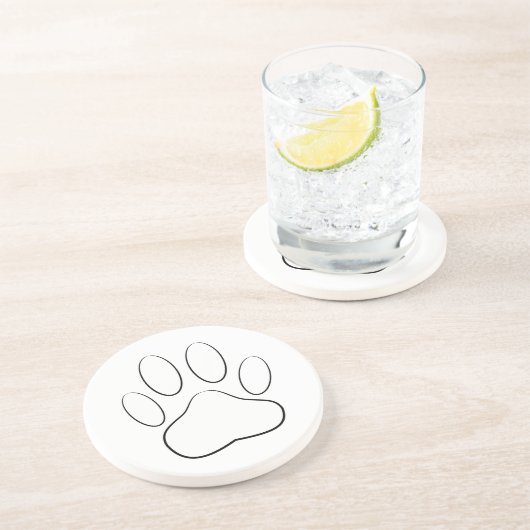 White Paw Print コースター (側面)