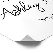 White Pearl Bow Baptism Welcome ポスター (角)