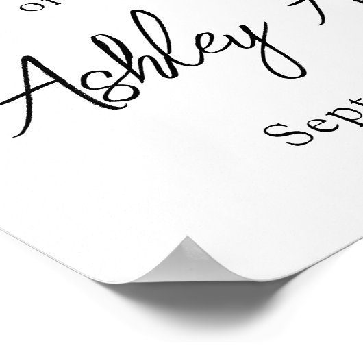 White Pearl Bow Baptism Welcome  ポスター (角)