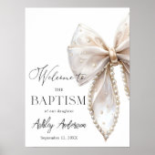 White Pearl Bow Baptism Welcome ポスター (正面)