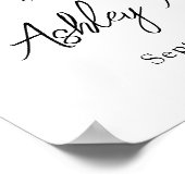 White Pearl Bow Baptism Welcome  ポスター (角)