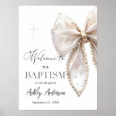 White Pearl Bow Baptism Welcome  ポスター (正面)