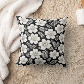 White Pearls in Flower Pattern クッション (ブランケット)