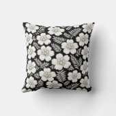 White Pearls in Flower Pattern クッション (裏面)