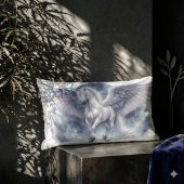 White Pegasus Moonlit Wings Celestial Dream ランバークッション