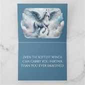 White Pegasus Wings Soft Blue Sky Dreamscape カード (内部)