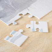 White Pegasus Wings Soft Blue Sky Dreamscape ジグソーパズル (側面)