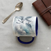 White Pegasus Wings Soft Blue Sky Dreamscape マグカップ