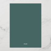 White Peony | 丸い花輪のフレーム ウェディング 箔招待状 (裏面)