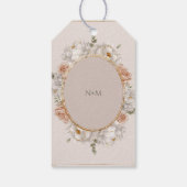 White Peony & Blush Rose Floral Wedding  ギフトタグ (裏面)