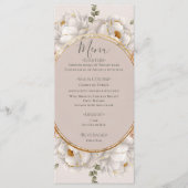 White Peony & Blush Rose Floral Wedding  メニュー (正面)