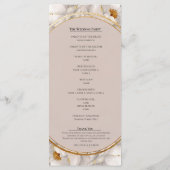 White Peony & Blush Rose Floral Wedding Program メニュー (裏面)