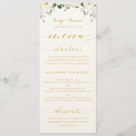 White Peony Epiphanyの結婚金ゴールド書道メニュー メニュー