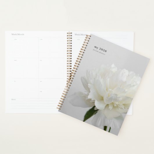 White Peony Minimalist Planner プランナー手帳 (ディスプレー)