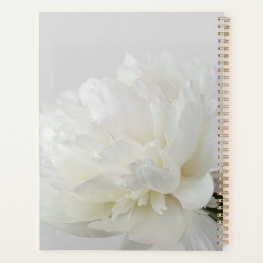 White Peony Minimalist Planner プランナー手帳 (裏面)