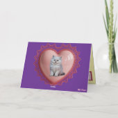 White Persian Cat Valentine Card シーズンカード (裏面)