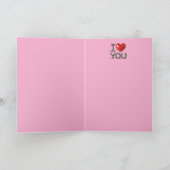 White Persian Cat Valentine's Day Card シーズンカード (内部)
