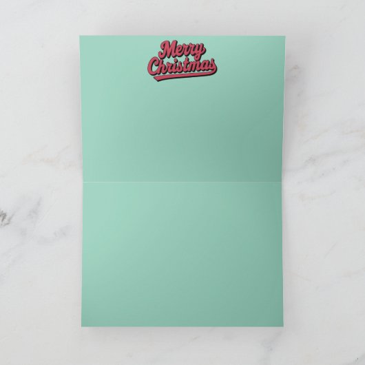 White Persian Christmas Cookies Card カード (内部)