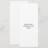 White Personalized – あなたのロゴとテキストをこちらに 案内状 (正面/裏面)