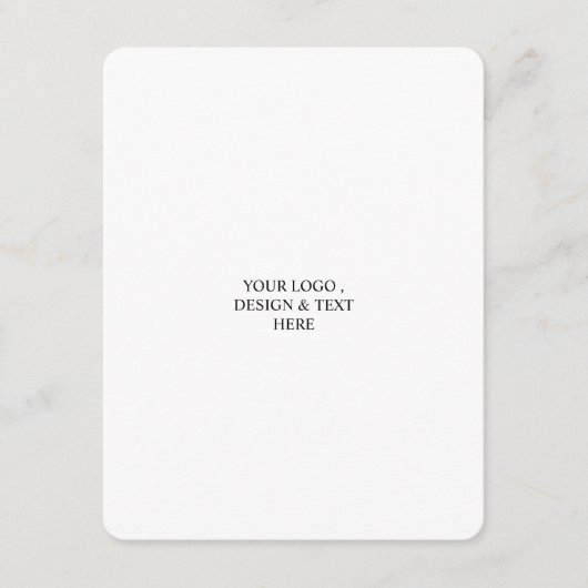 White Personalized – あなたのロゴとテキストを表示 エンクロージャーカード (正面)