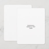 White Personalized – あなたのロゴとテキストを表示 エンクロージャーカード (正面/裏面)