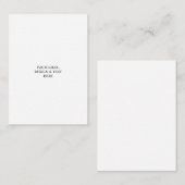 White Personalized – あなたのロゴとテキストを表示 エンクロージャーカード (正面/裏面)