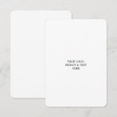 White Personalized – あなたのロゴとテキストを表示 エンクロージャーカード (正面/裏面)