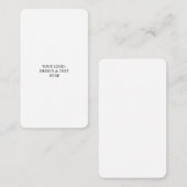 White Personalized – あなたのロゴとテキストを表示 エンクロージャーカード (正面/裏面)