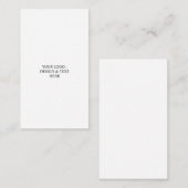 White Personalized – あなたのロゴとテキストを表示 エンクロージャーカード (正面/裏面)