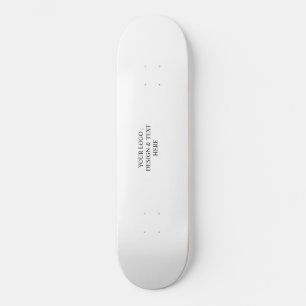 White Personalized – ロゴとテキストを入れてカスタマイズ スケートボード