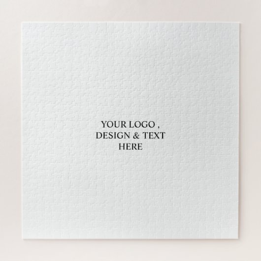 White Personalized – ロゴとテキストを入力 ジグソーパズル (横)