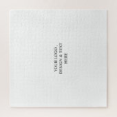 White Personalized – ロゴとテキストを入力 ジグソーパズル (縦)