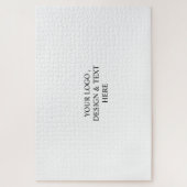 White Personalized – ロゴとテキストを入力 ジグソーパズル (縦)