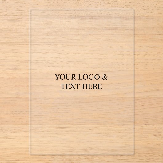 White Personalized – Your Logo & Text Here アクリル招待状 (正面)