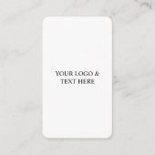 White Personalized – Your Logo & Text Here エンクロージャーカード (正面)