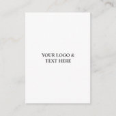White Personalized – Your Logo & Text Here エンクロージャーカード (正面)