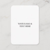 White Personalized – Your Logo & Text Here エンクロージャーカード (正面)