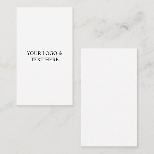 White Personalized – Your Logo & Text Here エンクロージャーカード (正面/裏面)