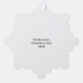 White Personalized – Your Logo & Text Here オーナメントカード (正面)