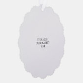 White Personalized – Your Logo & Text Here オーナメントカード (右)